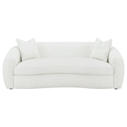 Isabella Faux Sheepskin Upholstered Sofa Natural