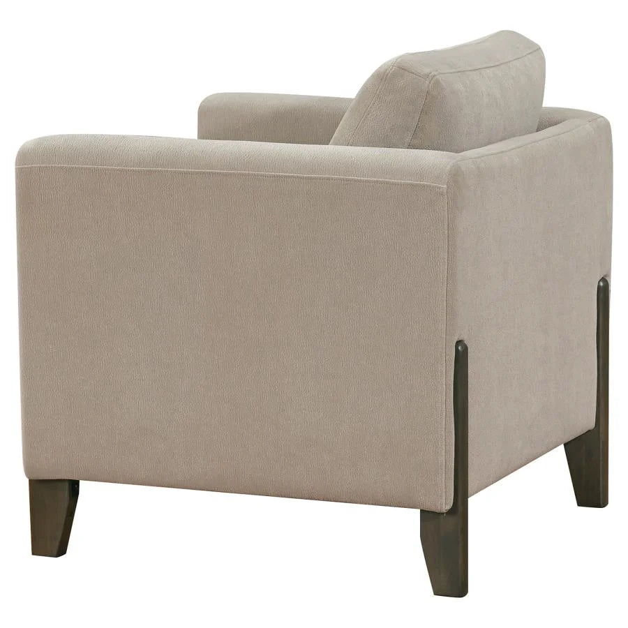 ISLINGTON 3-PIECE UPHOLSTERED PANEL ARM SOFA SET TAUPE