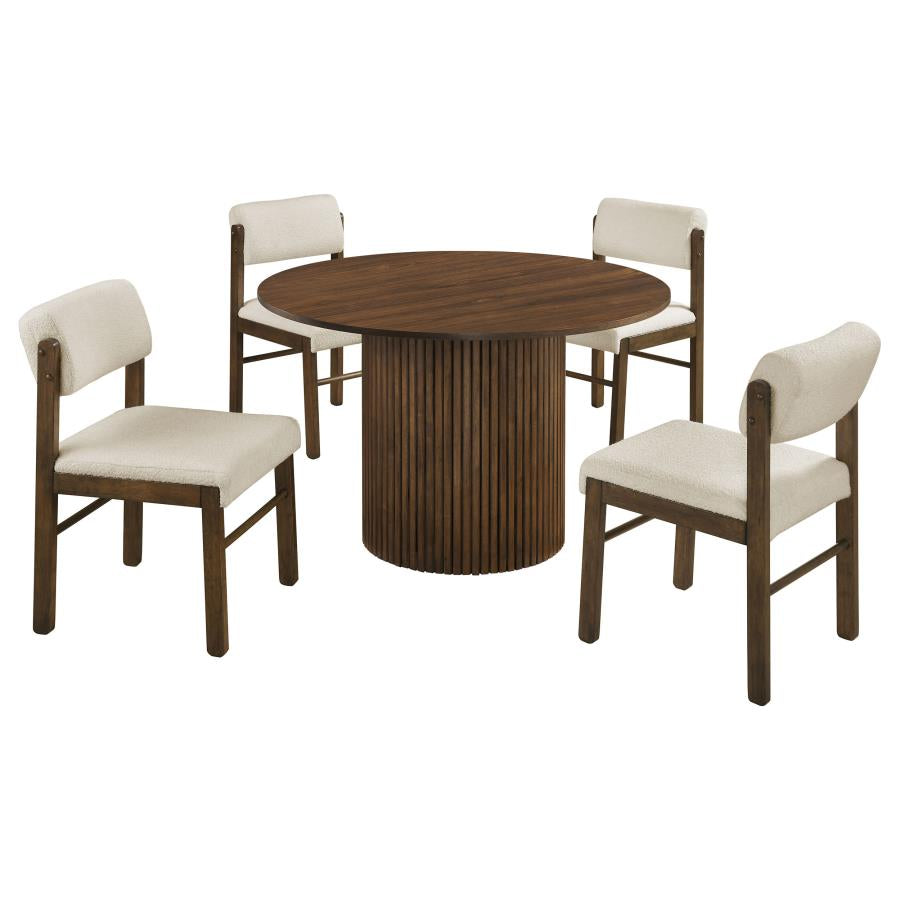 Hamlyn 5-piece Round Wood Dining Set