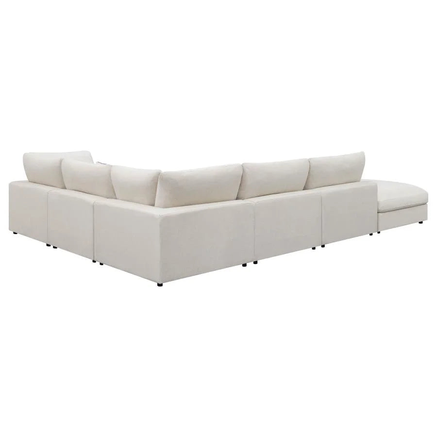 SERENE 6-PIECE UPHOLSTERED MODULAR SECTIONAL SOFA BEIGE