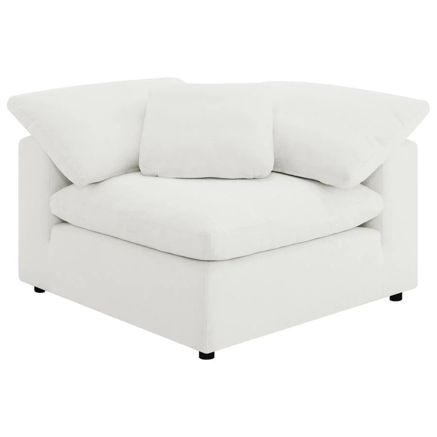 RALEIGH 6-PIECE BOUCLE UPHOLSTERED MODULAR SECTIONAL IVORY