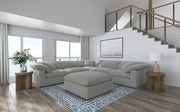 RALEIGH 6-PIECE BOUCLE UPHOLSTERED MODULAR SECTIONAL GREY