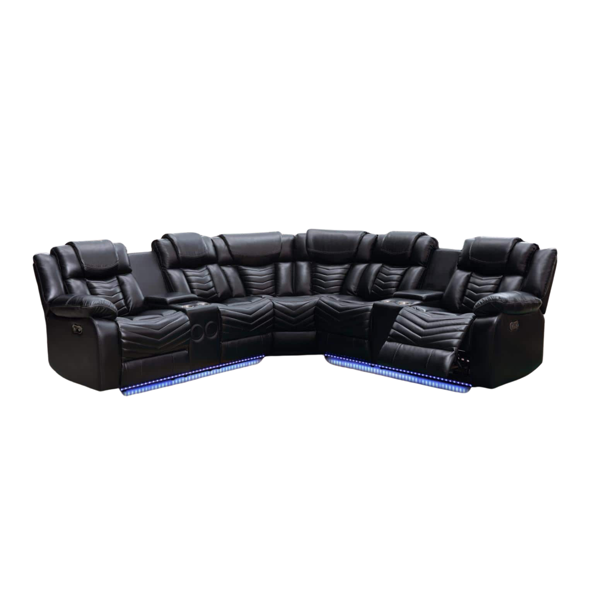 Miami Power Reclining Sectional Sofa – With USB, Bluetooth, Speakers & Storage