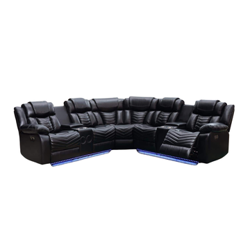Miami Power Reclining Sectional Sofa – With USB, Bluetooth, Speakers & Storage