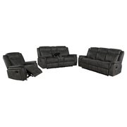 LAWRENCE  UPHOLSTERED RECLINING SOFA SET CHARCOAL