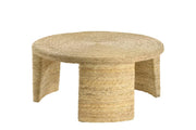 ARTINA WOVEN RATTAN ROUND COFFEE TABLE NATURAL BROWN