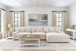 Blaine Upholstered Reversible Chaise Sectional Sofa Sand