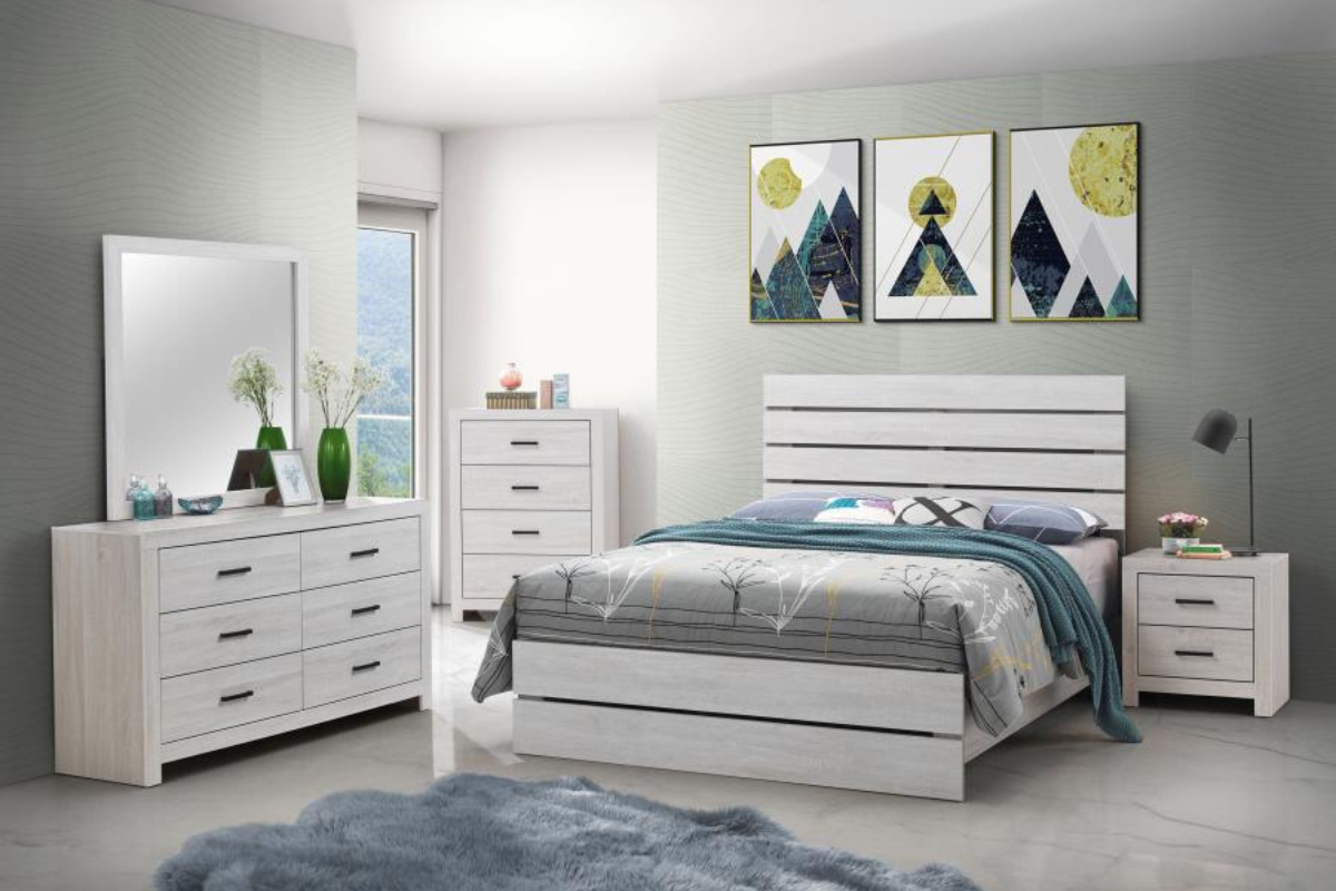 BRANTFORD  QUEEN BEDROOM SET COASTAL WHITE