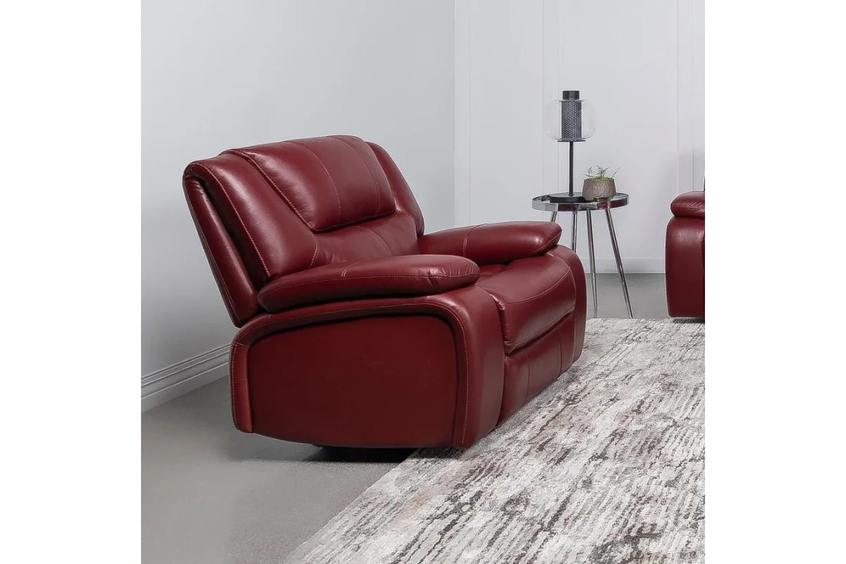 CAMILA  UPHOLSTERED RECLINING SOFA SET RED