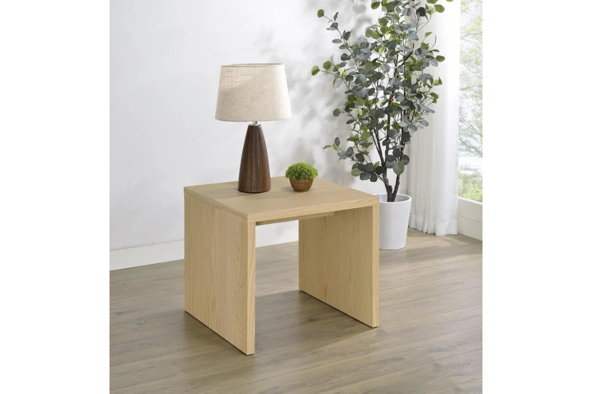CANOGA ENGINEERED WOOD ACCENT SIDE END TABLE LIGHT OAK