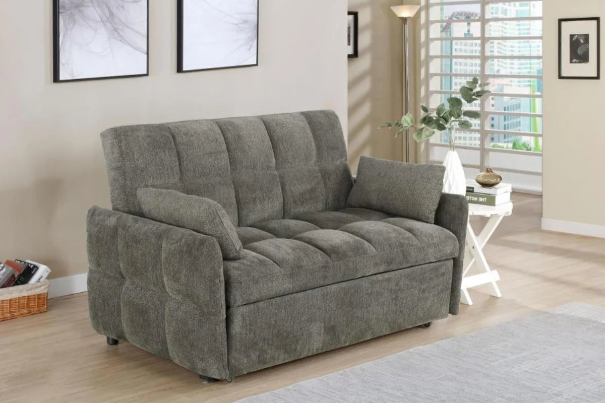 COTSWOLD UPHOLSTERED CONVERTIBLE SLEEPER SOFA BED DARK GREY