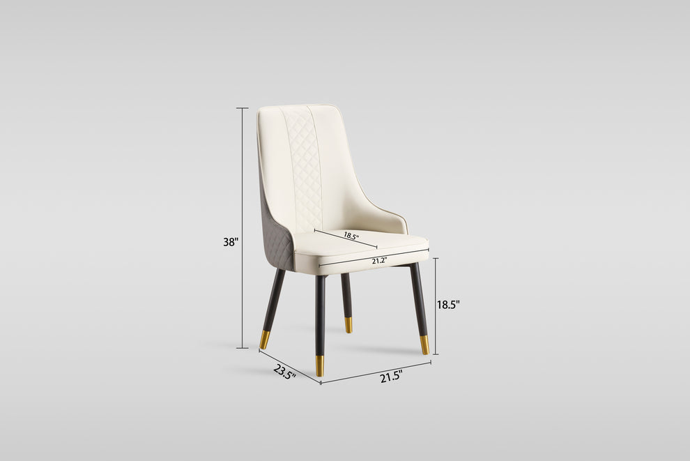 Roxy (White/Bronze) Dining Set