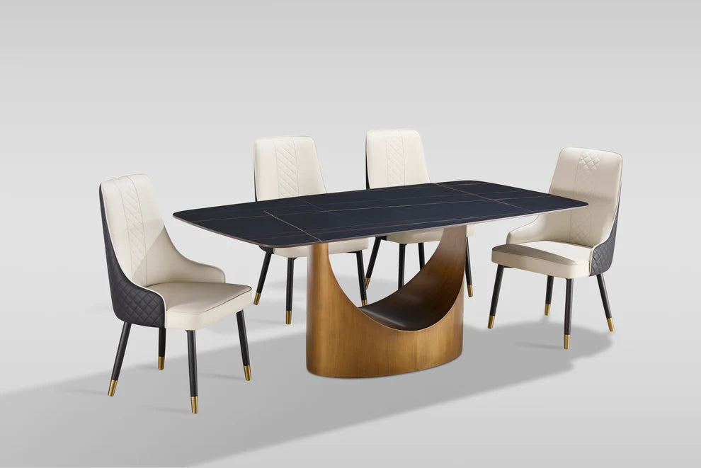 Roxy (Black/Bronze) Dining Set