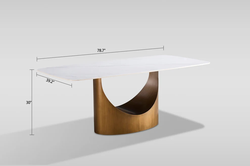 Roxy (White/Bronze) Dining Set