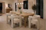 PETRA 7-PIECE RECTANGULAR DINING TABLE SET