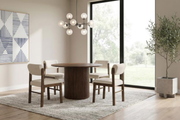 Hamlyn 5-piece Round Wood Dining Set