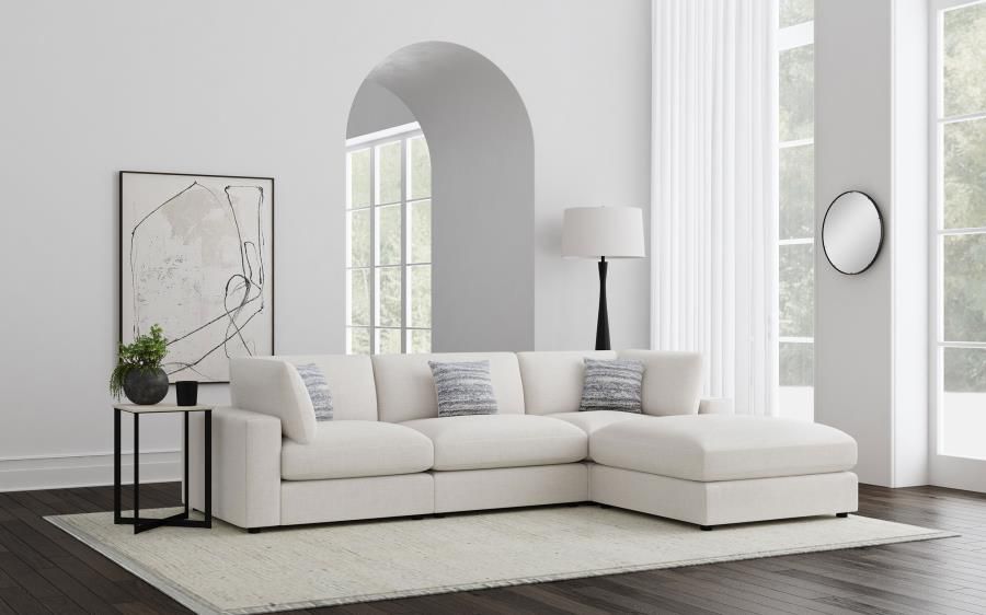 CAMILAG UPHOLSTERED MODULAR SECTIONAL SOFA BEIGE