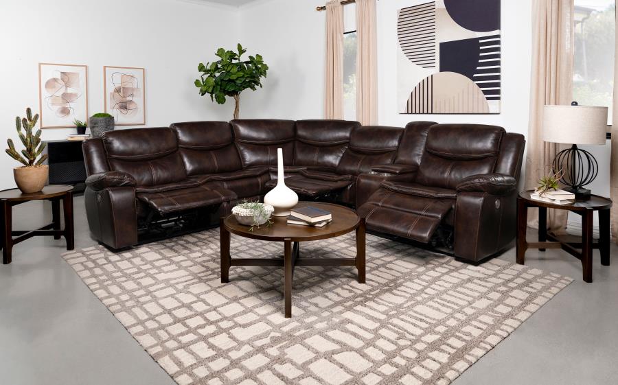 SYCAMORE UPHOLSTERED POWER RECLINING SECTIONAL SOFA GREY