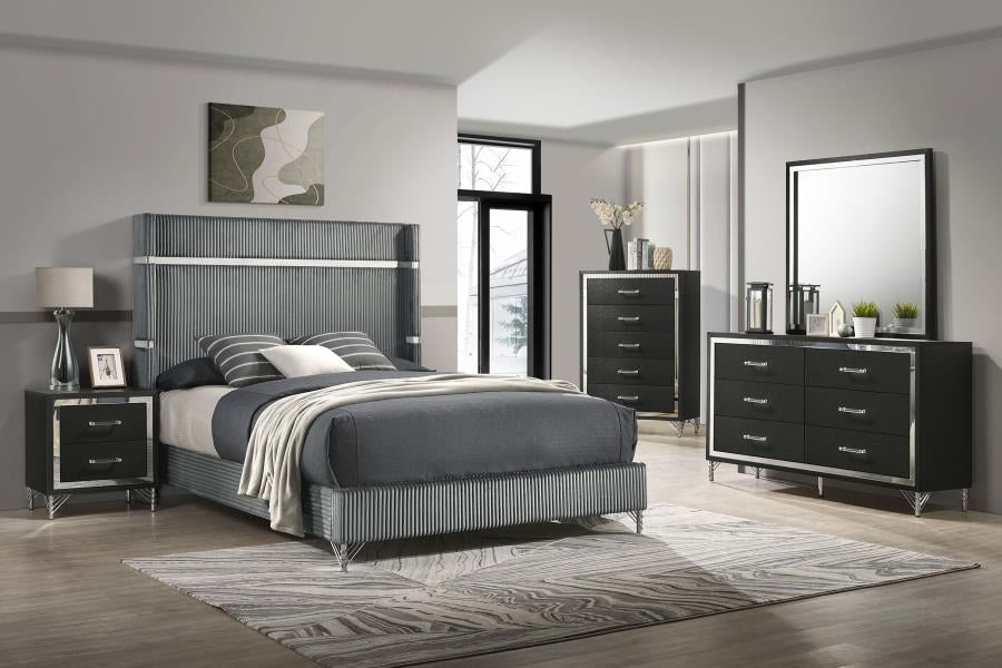 Lucia 5-Piece Bedroom Set Beige and White
