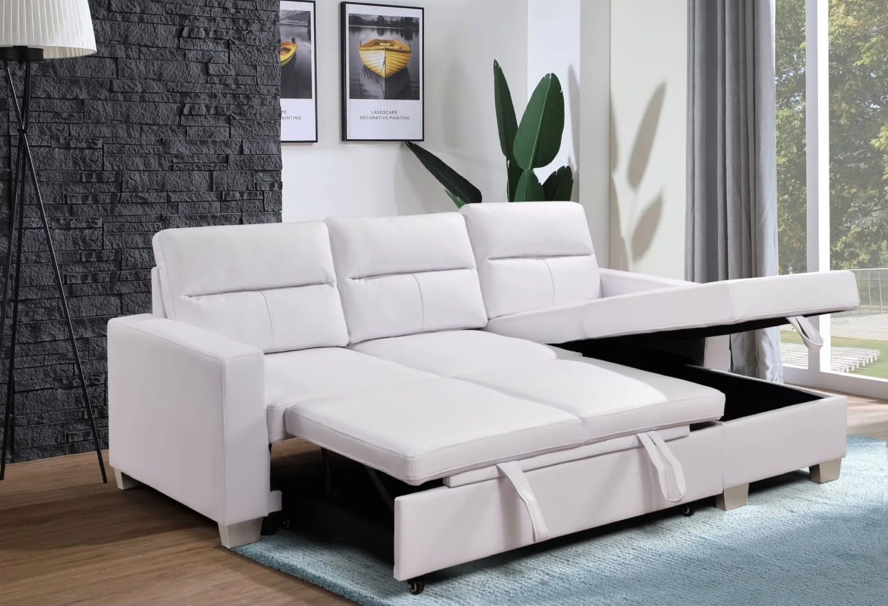 Daniel Reversible Sectional White