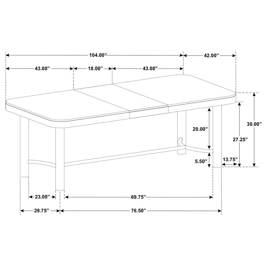 PETRA 7-PIECE RECTANGULAR DINING TABLE SET