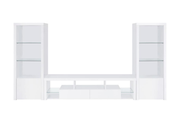 Jude 3-piece 71-inch tv entertainment center white high gloss