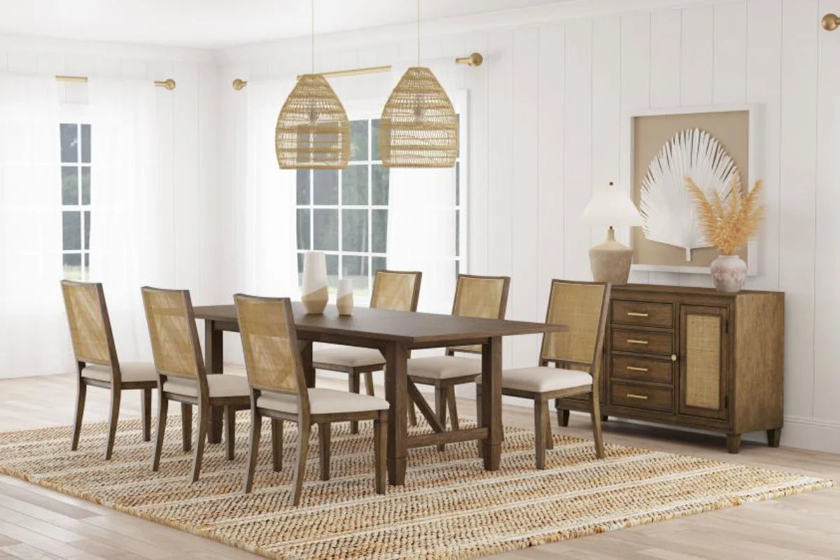 Matisse 5-Piece Rectangular Dining Set Light Brown