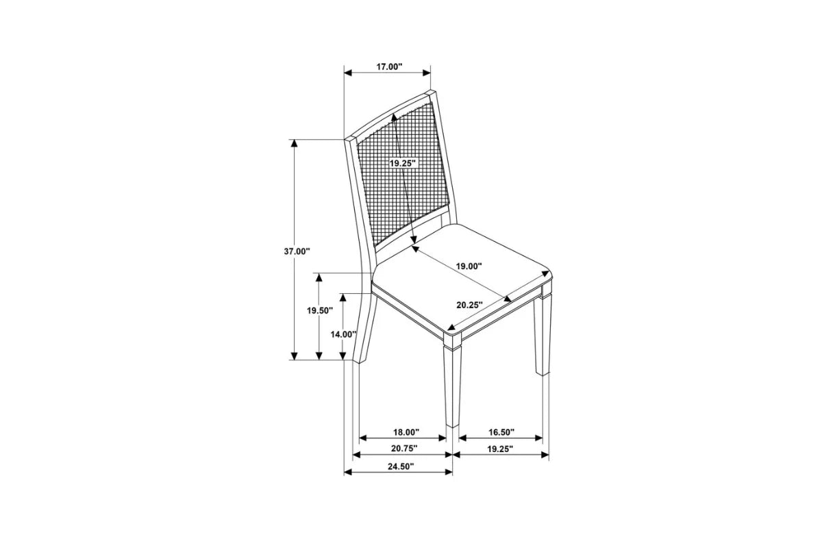 Matisse 5-Piece Rectangular Dining Set Light Brown