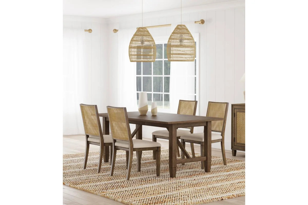 Matisse 5-Piece Rectangular Dining Set Light Brown