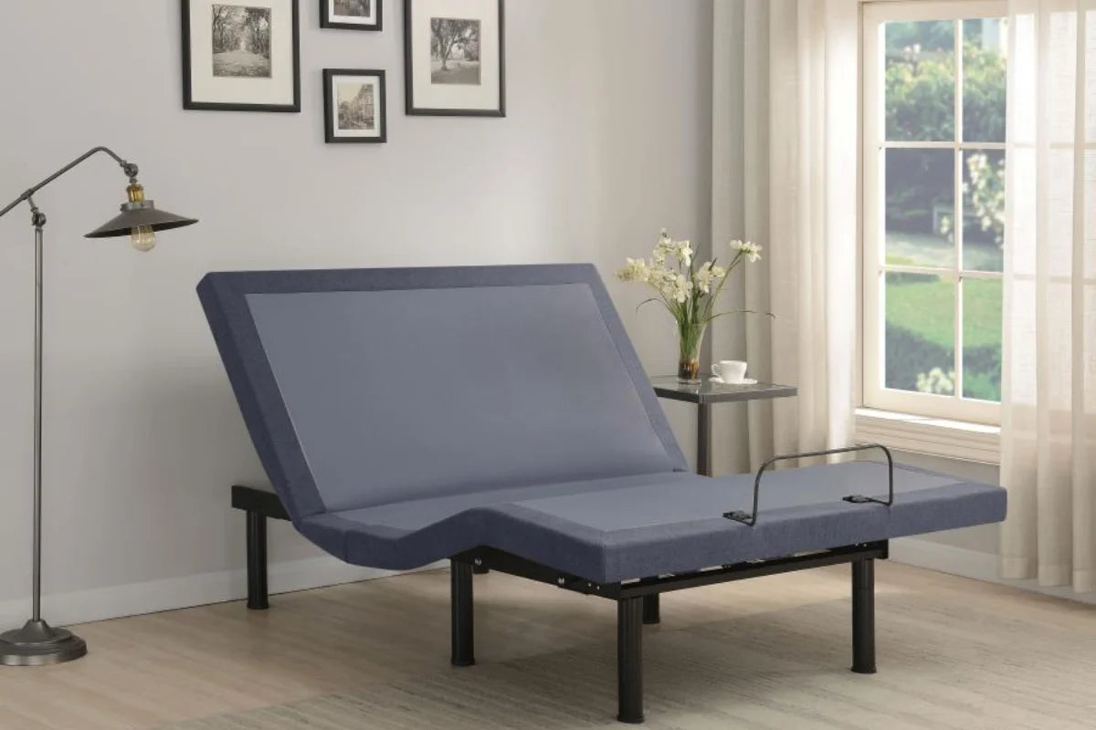 CLARA SIZE ADJUSTABLE BED BASE GREY AND BLACK