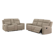 Brentwood Upholstered Reclining Sofa Set Taupe