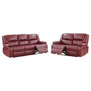 CAMILA  UPHOLSTERED RECLINING SOFA SET RED