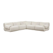 Zenith 5-Piece Contract-Grade Upcycled Fabric Modular L-Sectional