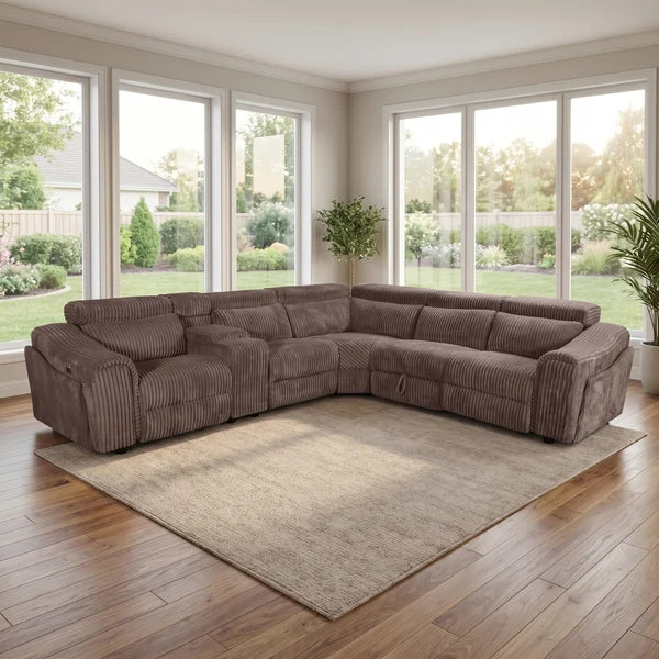 Yash sectional brings luxury Brown