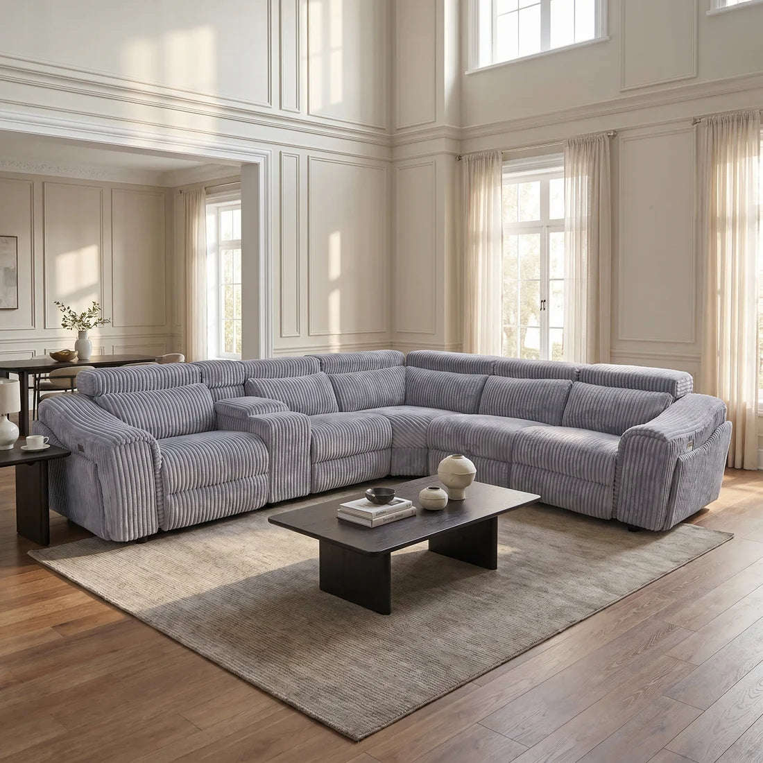 Yash sectional brings luxury Brown