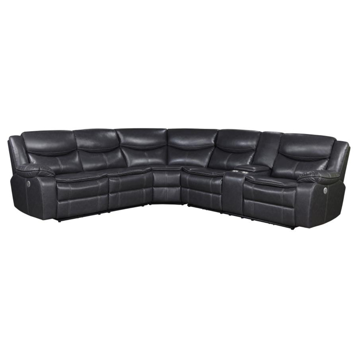 SYCAMORE UPHOLSTERED POWER RECLINING SECTIONAL SOFA GREY
