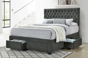 SOLEDAD UPHOLSTERED STORAGE PANEL BED