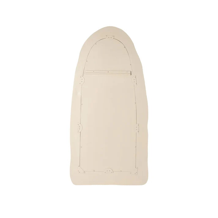 Kaia Cream Textured Small Floor Mirror