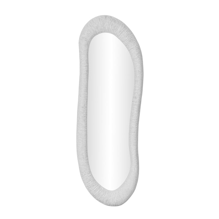 Orpheus  Ribbed Faux Stone Floor Mirror