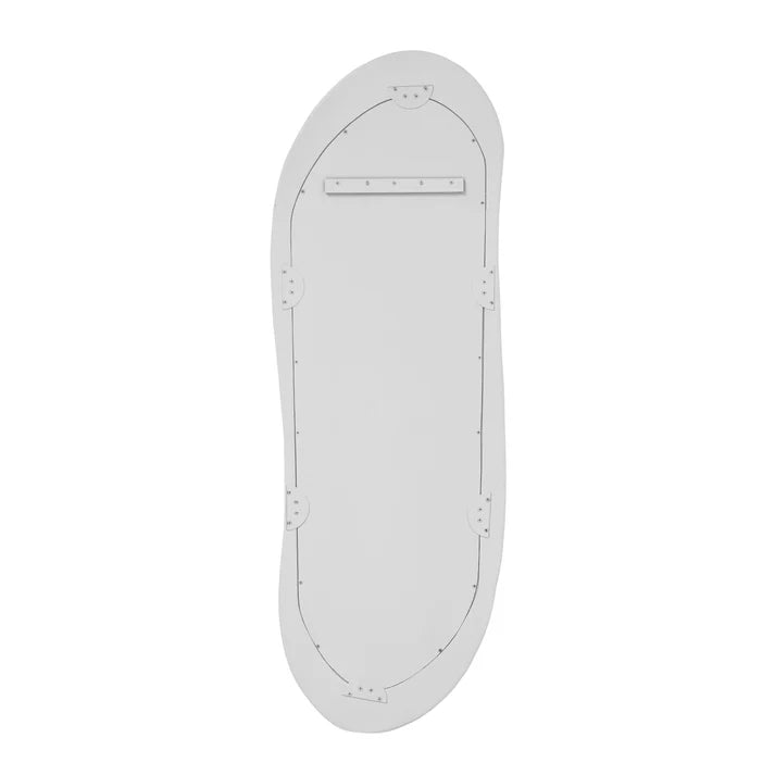 Orpheus  Ribbed Faux Stone Floor Mirror