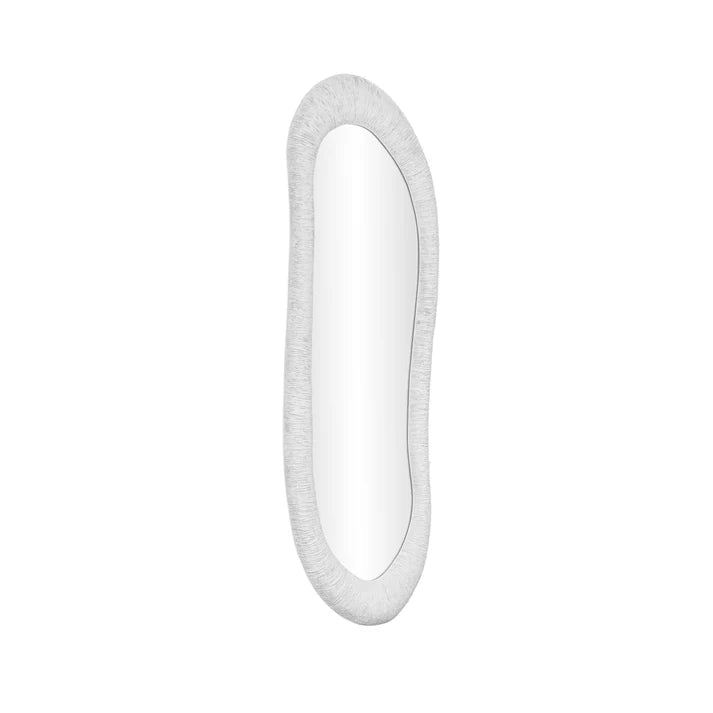 Orpheus  Ribbed Faux Stone Floor Mirror