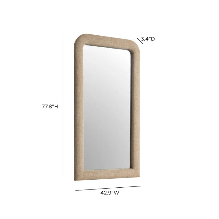 Heidi  Upholstered Oversized Floor Mirror