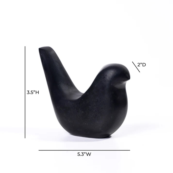 Black Marble Bird Statue