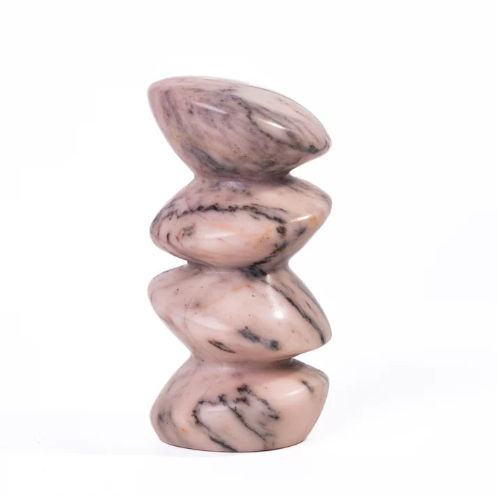 Marble Pink Cairn Decorative Object