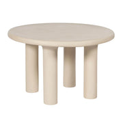 Barbara 47" Cream Textured Indoor/Outdoor Round Dining Table