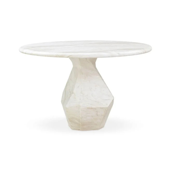 Esme 48" Faux Marble Indoor/Outdoor Round Dining Table