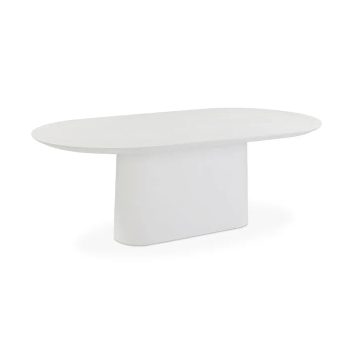 Nara 84" Pure White Indoor/Outdoor Concrete Dining Table
