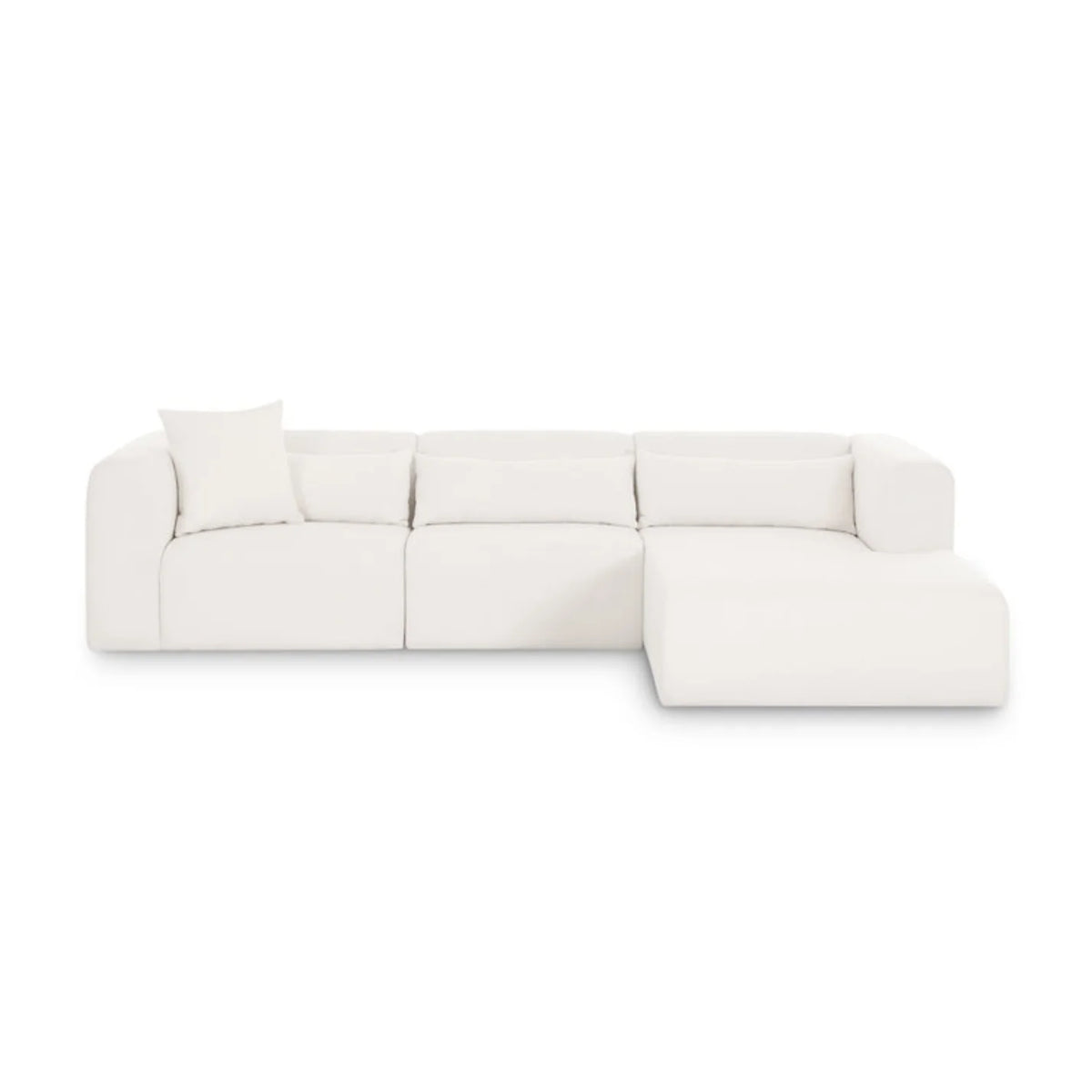 Tarra 3-Piece Cream Performance Chenille Modular Sectional