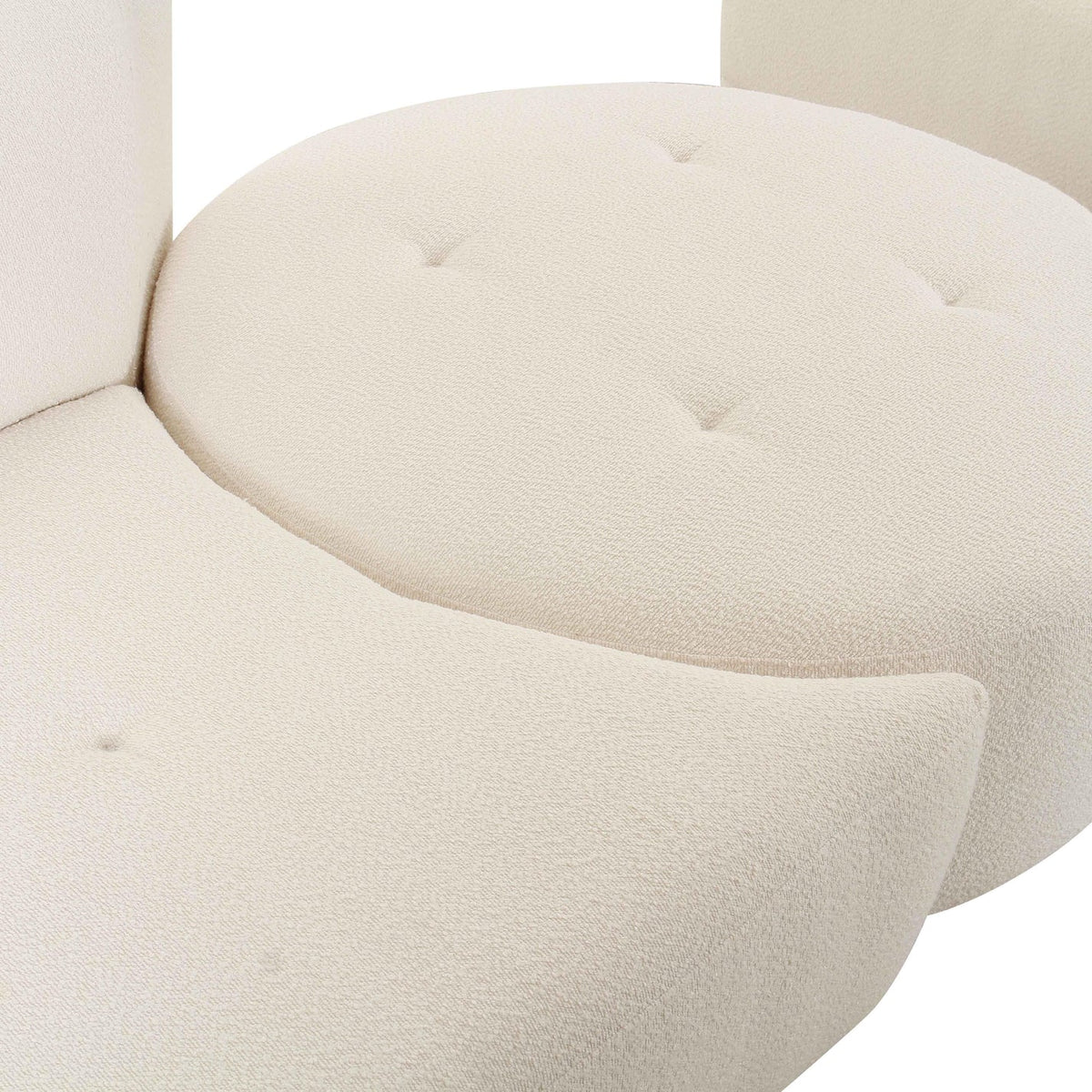 Fickle 4-Piece Cream Performance Boucle Modular Sectional