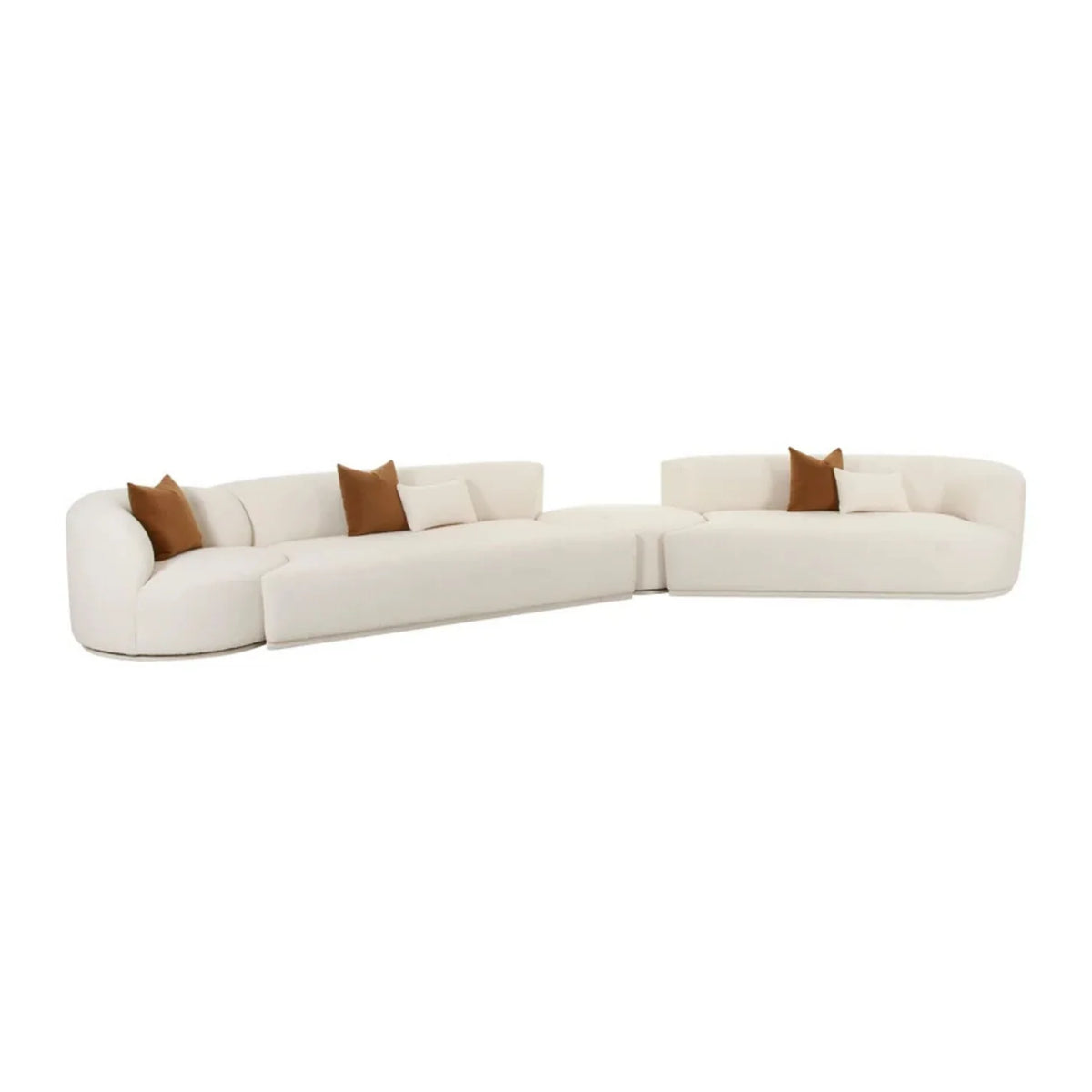 Fickle 4-Piece Cream Performance Boucle Modular Sectional